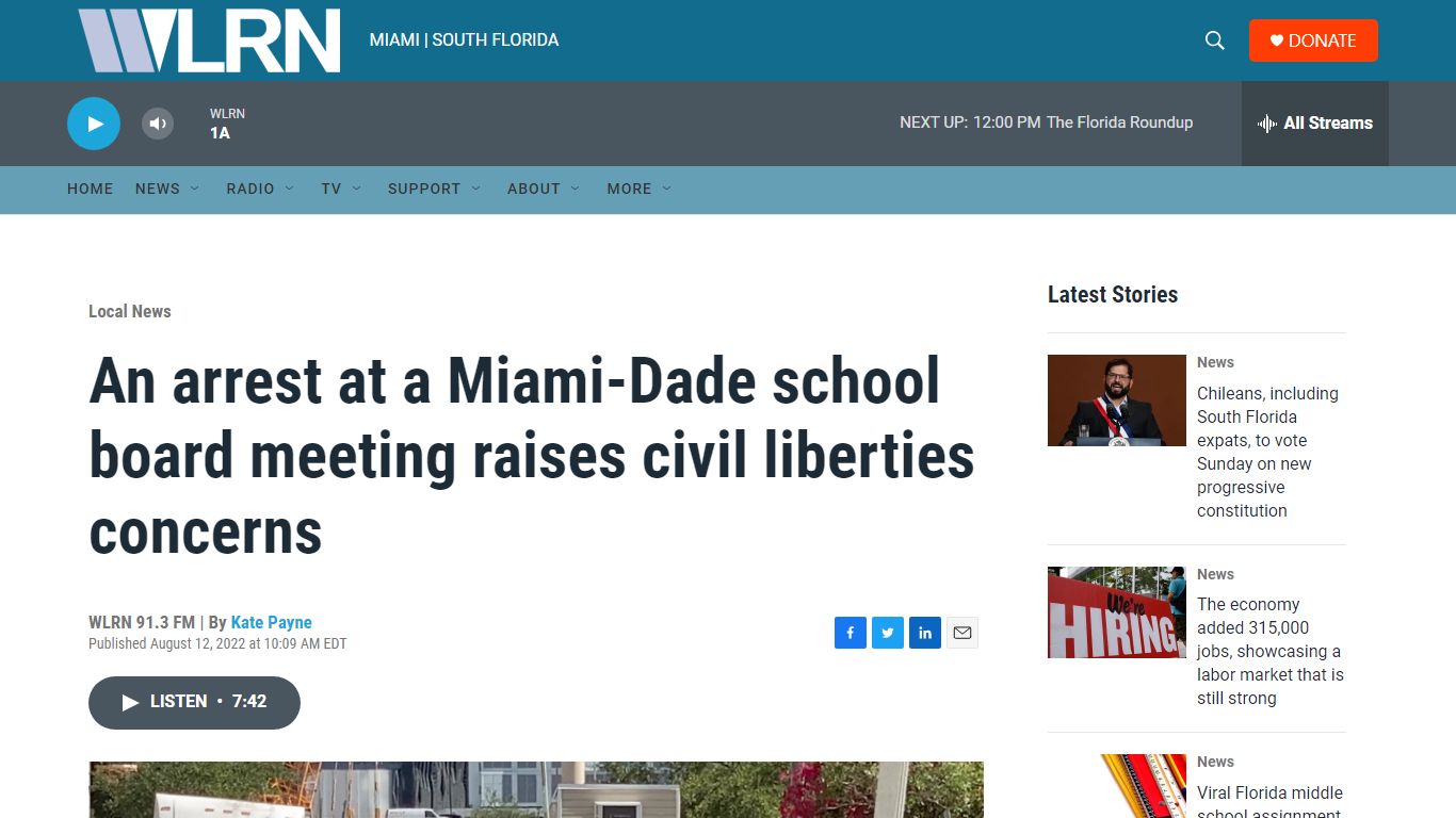 An arrest at a Miami-Dade school board meeting raises civil liberties ...